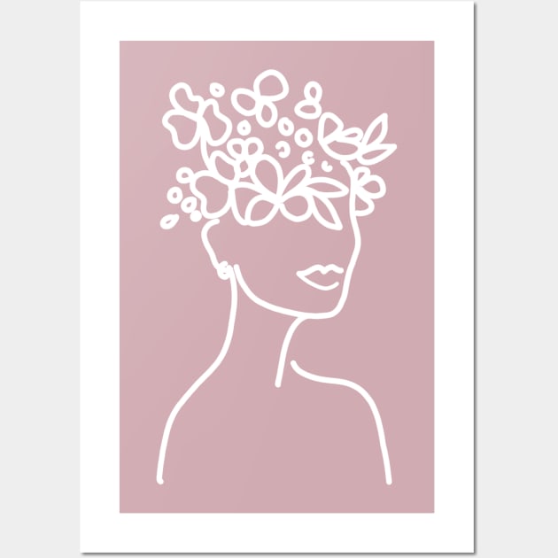 Flower Child Line Art Wall Art by Adria Adams Co.